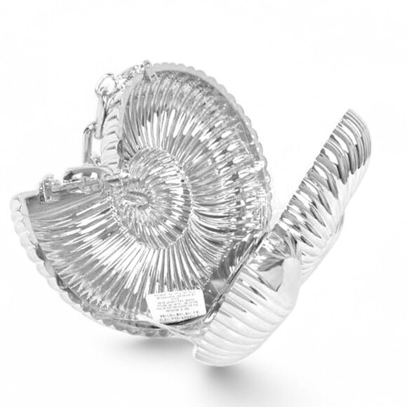 BNWT Sea Shell Molded Metallic Acrylic Top Handle Clutch Bag Crossbody B… - Picture 6 of 6